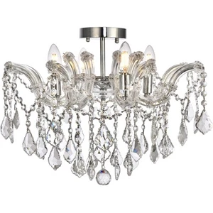 Elegant Lighting 2800F18C/RC Maria Theresa Flush Mount Chrome - Picture 1 of 5