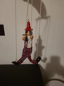 Vintage  Pinocchio Puppet 14” Red Pants . - Picture 1 of 4