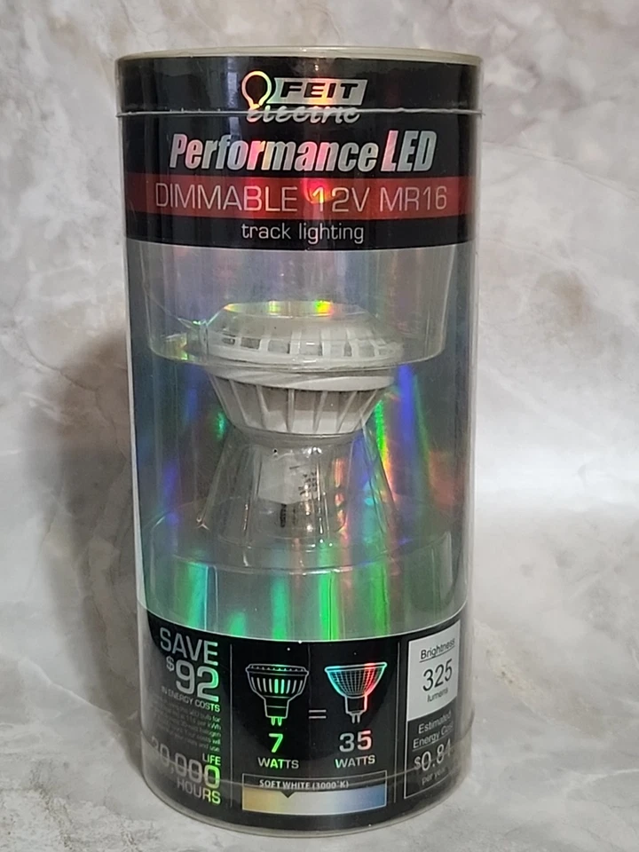 Feit Performance LED Dimmable 12V MR16 7W Bi-Pin Track Lighting Bulb -Soft White - Image 1 of 4