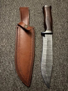 State Seal of Oklahoma Steel Bowie Knife 13.5 inches New Sharp Damascus Knife - Picture 1 of 3