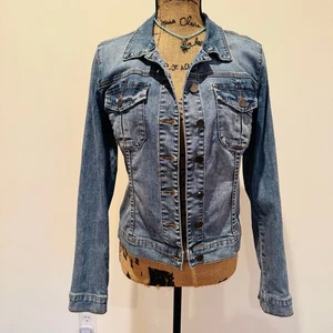 Kut from the Kloth Denim Blue Amelia Empathetic Medium Wash Jeansjacke Medium - Bild 1 von 15