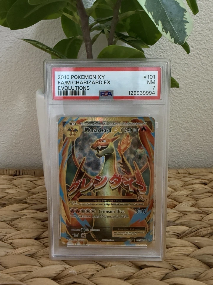 2016 POKEMON EVOLUTIONS M CHARIZARD EX #101 FULL ART HOLO PSA 7 NM #28849699 - Image 1 of 2