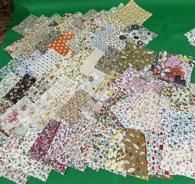 4"x4" Cotton Craft Fabric Squares Precut Bundles DIY Quilting Sewing-100 pieces - Image 1 of 4