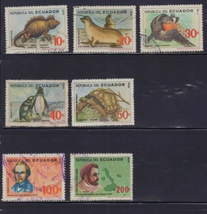 GALAPAGOS ISLANDS ECUADOR 1986 1115-1121, CHARLES DARWIN USED SET - Bild 1 von 1