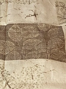 Vintage neu aus altem Lagerbestand neu ohne Etikett JCPenney Home Collection Vorhänge Vorhänge versteinerte Blätter 84 x 50 Zoll - Bild 1 von 12