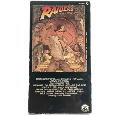 Raiders Of The Lost Ark VHS 1988 Harrison Ford  - Image 1 of 3
