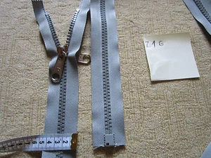 C.: 10 mm Tienda divisible Cremallera Longitud: 155 cm Color: Gris (Z 1 G - Imagen 1 de 1