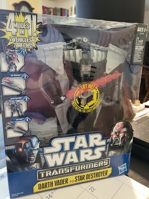 Star Wars Transformers Darth Vader To Star Destroyer Hasbro 2011 New in Box - Image 1 of 4