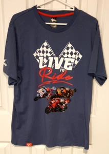MOTOGP 2025 World Championship Official Merch. "Live to Ride" T-Shirt Size is XL - Picture 1 of 11