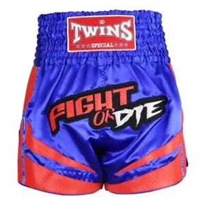 Shorts TWINS Special Boxing Muay Thai MMA Kick TBS-FOD BU/RD Made TH Size S-XXL - Picture 1 of 10