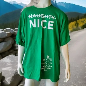 NWOT! Toys R Us Naughty/ Nice Green Christmas Toys 'R' Us T Shirt - 4XL size - Picture 1 of 4