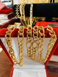 22K 22C 916 Gold Cable Chain Necklace 18” long 5mm 12.1g Women’s size - Picture 1 of 24