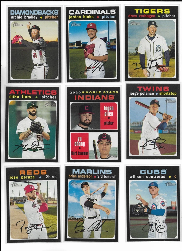 2020 Topps Heritage PICK-A-CARD Polanco Contreras Springer Bradley Zimmerman ++ - Image 1 of 1