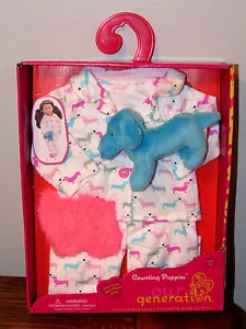 American Our Generation LOVE PINK Counting Puppies Holiday Pyjama 18" Puppe Mädchen - Bild 1 von 6