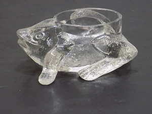 Vintage Clear Glass Frog Open Salt Cellar - Picture 1 of 6