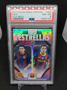 2011-12 Panini Megacracks MGK La Liga Mega Estrellas Xavi Hernandez #432 PSA 8 - Picture 1 of 2