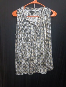 Worthington Damen Bluse 👚 Oberteil Knopfleiste mit Krawatte Large - Bild 1 von 4