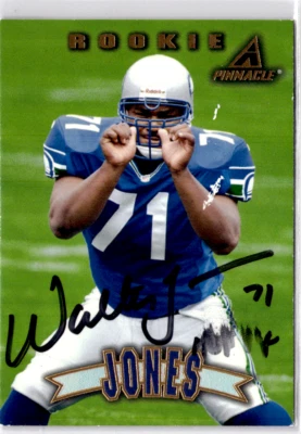 1997 Pinnacle - Walter Jones #168 (RC) - ON CARD AUTO - Image 1 of 2