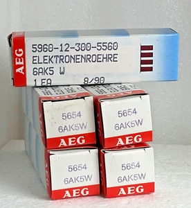 2  NOS tubes AEG Telefunken diamond 5654 EF95 6AK5W 6J1P  LITTLE DOT FX AUDIO - Picture 1 of 6