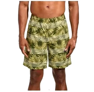 Kirkland Signature Men's Lined, Stretch, Swim Shorts, Green, Size Medium - Nwts - Picture 1 of 8