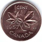 1957 Canadian Uncirculated One Cent Elizabeth II Coin!