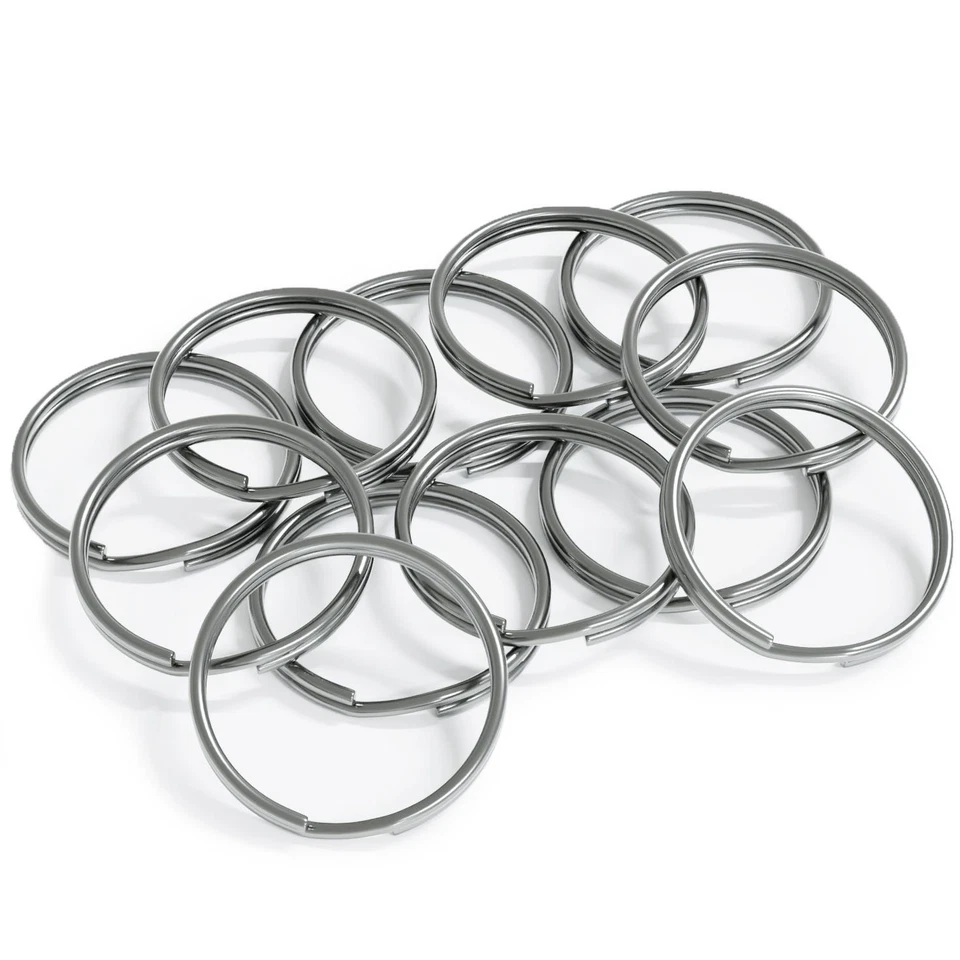 DISTRIBUTED BY MACADAMIA LTD 12 x Edelstahl Metall Schlüsselringe Schlüsselbund Für Schlüsselset