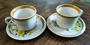 2 Mikasa Stone Manor Garden Bouquet F5815 Floral Coffee/Teacup and Saucer Sets- - Picture 1 of 12