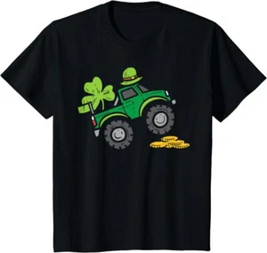 Niños Duende Camión Monstruo Trébol Día de San Patricio Niños Regalo Camiseta Unisex - Imagen 1 de 5