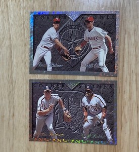 1995 Leaf Cornerstones #2 Cecil Fielder Travis Fryman & #5 Will Clark Palmer Lot