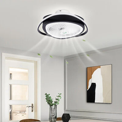 Ceiling Fan Light LED Chandelier Fan Lamp Dimmable 3 Colors with Remote Control - Image 1 of 4