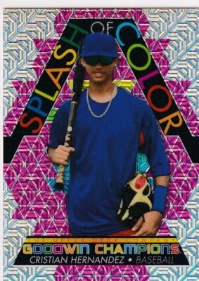 2022 Goodwin Champions Splash of Color Pink Traxx#SCP26 Christian Hernandez /299 - Image 1 of 2