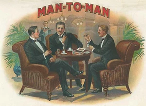 CAMISETA ANTIGUA ETIQUETA CAJA CIGARROS HOMBRE A HOMBRE PEQUEÑA-A TRAVÉS XXXLARGE (F) - Imagen 1 de 1