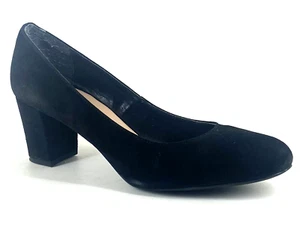 Carvela Kurt Geiger Womens UK 7 EU 40 Black Suede Mid Block Heel Court Shoes - Picture 1 of 11