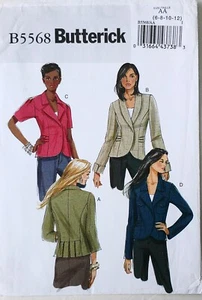 Butterick 5568 Misses Jackets Sewing Pattern Sz 6-12 - Picture 1 of 1