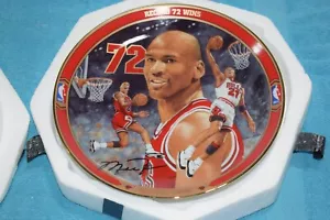 Michael Jordan "Record 72 Wins" Collector's Plate Bradford Exchange Vintage #6p5 - Picture 1 of 3