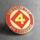 VIETNAM VETERAN MARINE 4th DIVISION Marines Lapel Pin Badge 1 inch