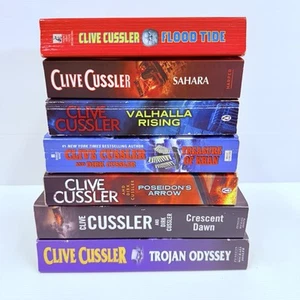 Clive Cussler Dirk Pitt Novels 7 Lot Paperback Suspense Crime Mystery Book - Bild 1 von 11
