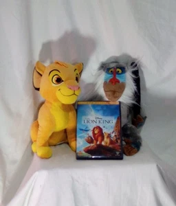 Simba 11"T , Rafiki 12"L Plushies & The Lion King Dvd - Picture 1 of 6