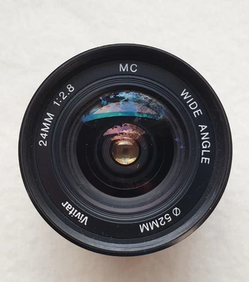 VIVITAR  24mm 1:2.8 WIDE ANGLE LENS , CANON FD MOUNT - Image 1 of 4