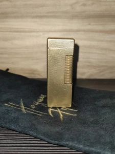 Lighter Dunhill Gas Butane Gold Plated U.S. Re 24163 Patented - Picture 1 of 14