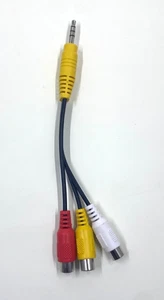 3.5mm Headphone Jack M : 3 x RCA F Audio Video AV Adapter Cable 4 Pole USA SELLR - Picture 1 of 3