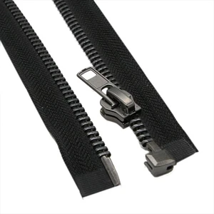 30 Nickel 8 Heavy Duty Separating Jacket Zipper Black Tape, Metal, Sewing Coat - Picture 1 of 4