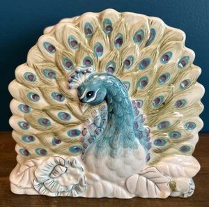 Edie Rose Home Peacock Collection Serviettenhalter von Fitz and Floyd ~ wunderschön! - Bild 1 von 8