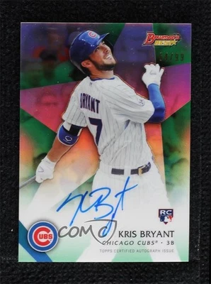 2015 Bowman's Best of Green Refractor /99 Kris Bryant #B15-KB Rookie Auto RC - Image 1 of 2