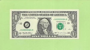 1995 ..UNCIRC $1 J 4099 9084 R .... 1995 $1 J-R NICE NOTE FRN - Picture 1 of 2