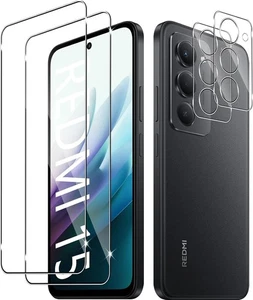 2X Schutzglas ( Display + Kamera ) für Xiaomi Redmi 15 Panzerfolie Full 9H - Picture 1 of 8