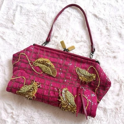 Bolso Clutch JAMIN PUECH Rosa Lentejuelas Turnlock 34.5cmW 19cmH 7-15cmD L Foto 1 de 4