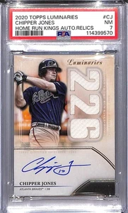 2020 Topps Luminaries Home Run Kings #HRKAR-CJ Chipper Jones PSA 7 NM MEM Auto 0 - Picture 1 of 2