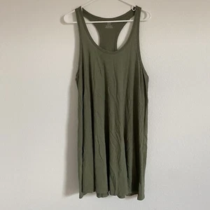New Aerie Women’s Size Medium Racer back Sleeveless Solid Green Casual Dress - Picture 1 of 4