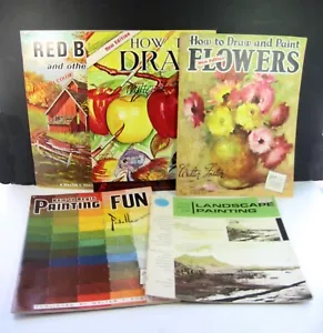 Lot of 5 DRAW PAINT Instruction Books by Walter Foster & 1975 Christopher Davis - Picture 1 of 12
